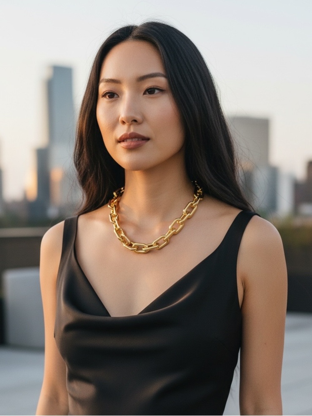 NWT J. Crew factory Chunky gold link necklace